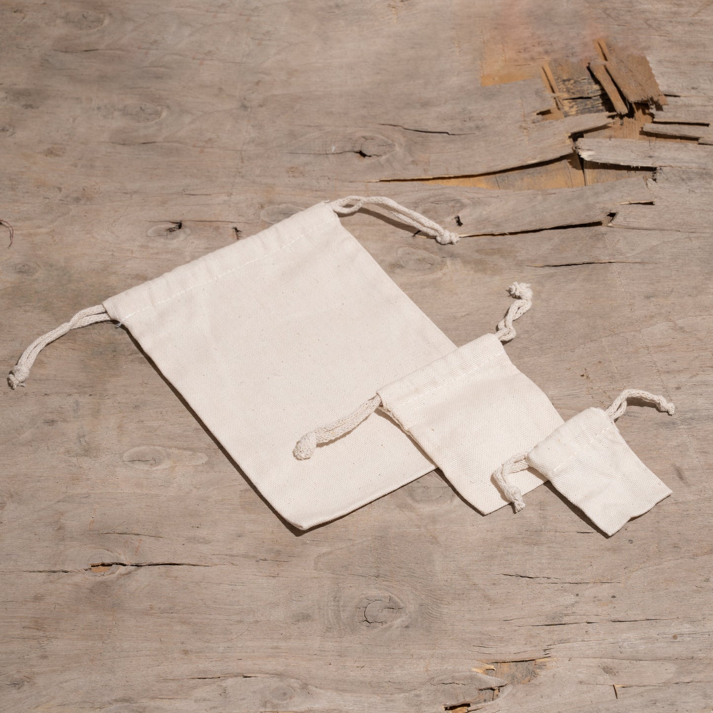 12x18 Inches 100% Organic Canvas Cotton Drawstring Muslin Bags