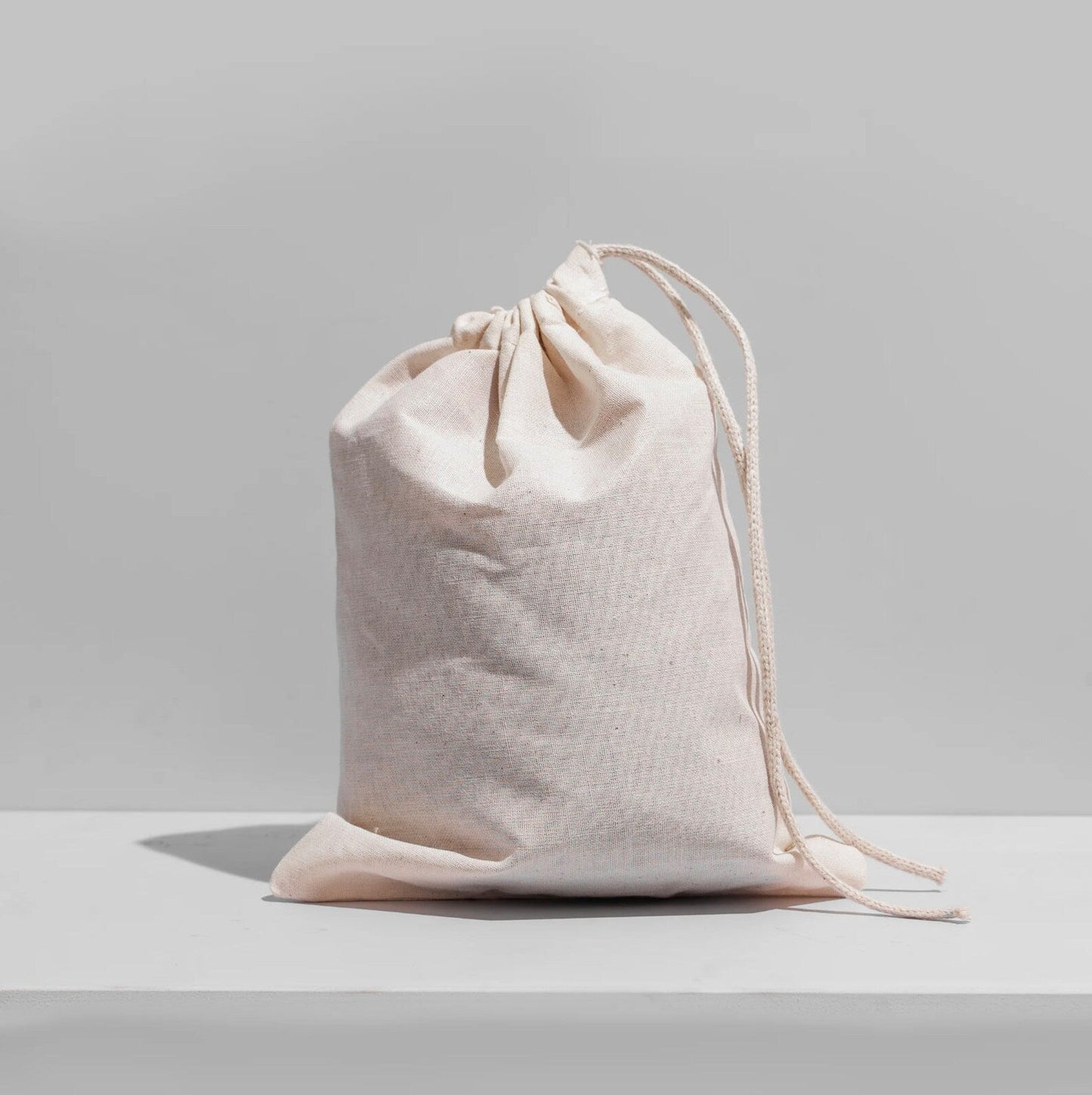 6x10 Inches 100% Organic Cotton Single Drawstring Muslin Bags