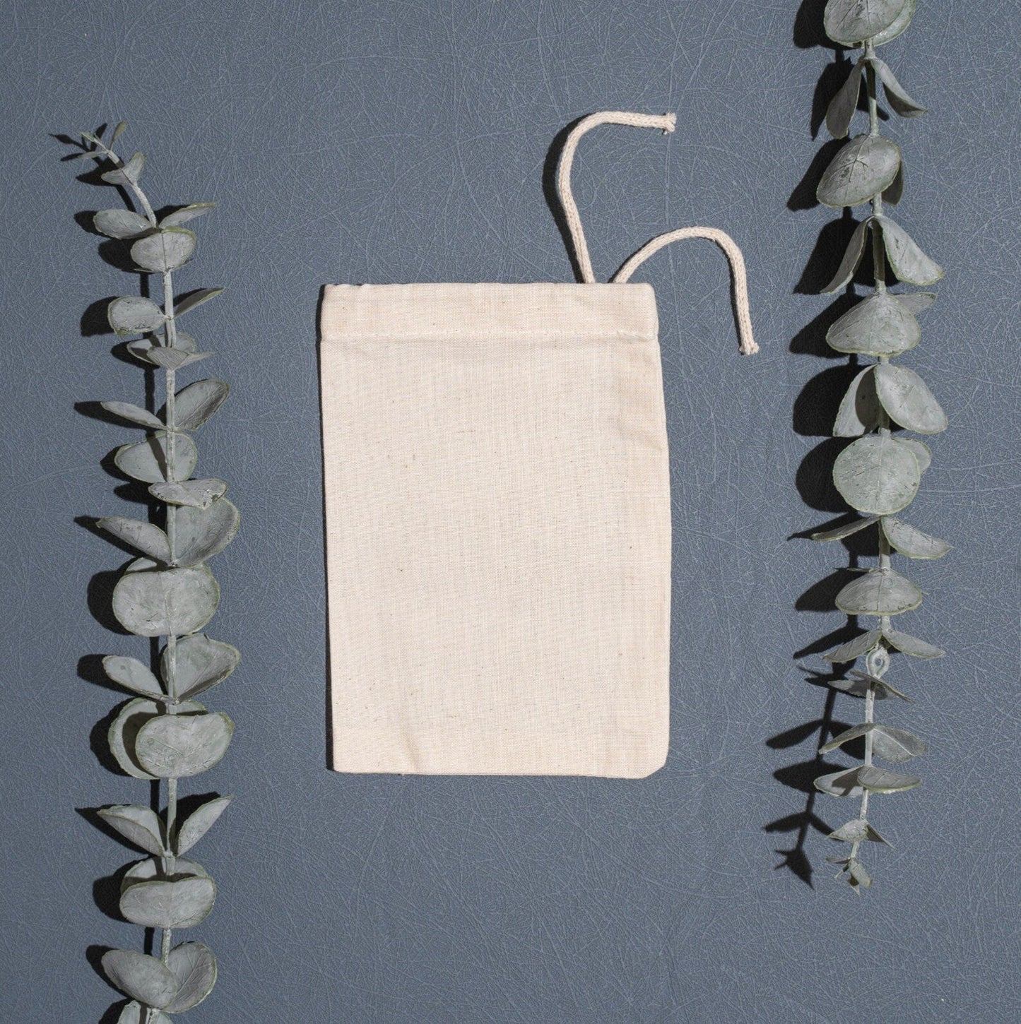 8x10 Inches 100% Organic Cotton Single Drawstring Muslin Bags