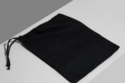 12x16 Inches 100% Black Cotton Single Drawstring Muslin Bags