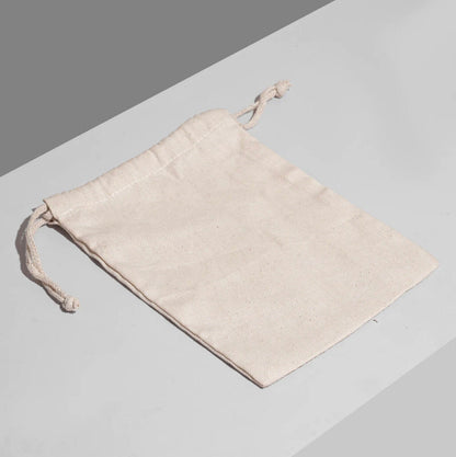 6x8 Inches 100% Organic Cotton Double Drawstring Muslin Bags