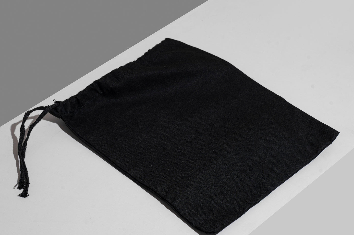 6x8 Inches 100% Black Cotton Single Drawstring Muslin Bags