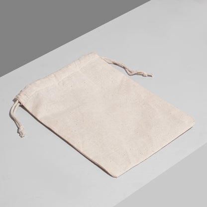 12x20 Inches 100% Organic Canvas Cotton Drawstring Muslin Bags