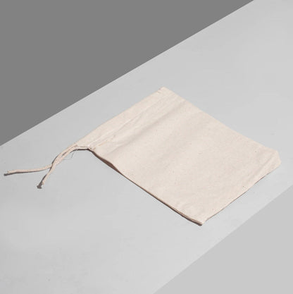 10x12 Inches 100% Organic Cotton Single Drawstring Muslin Bags